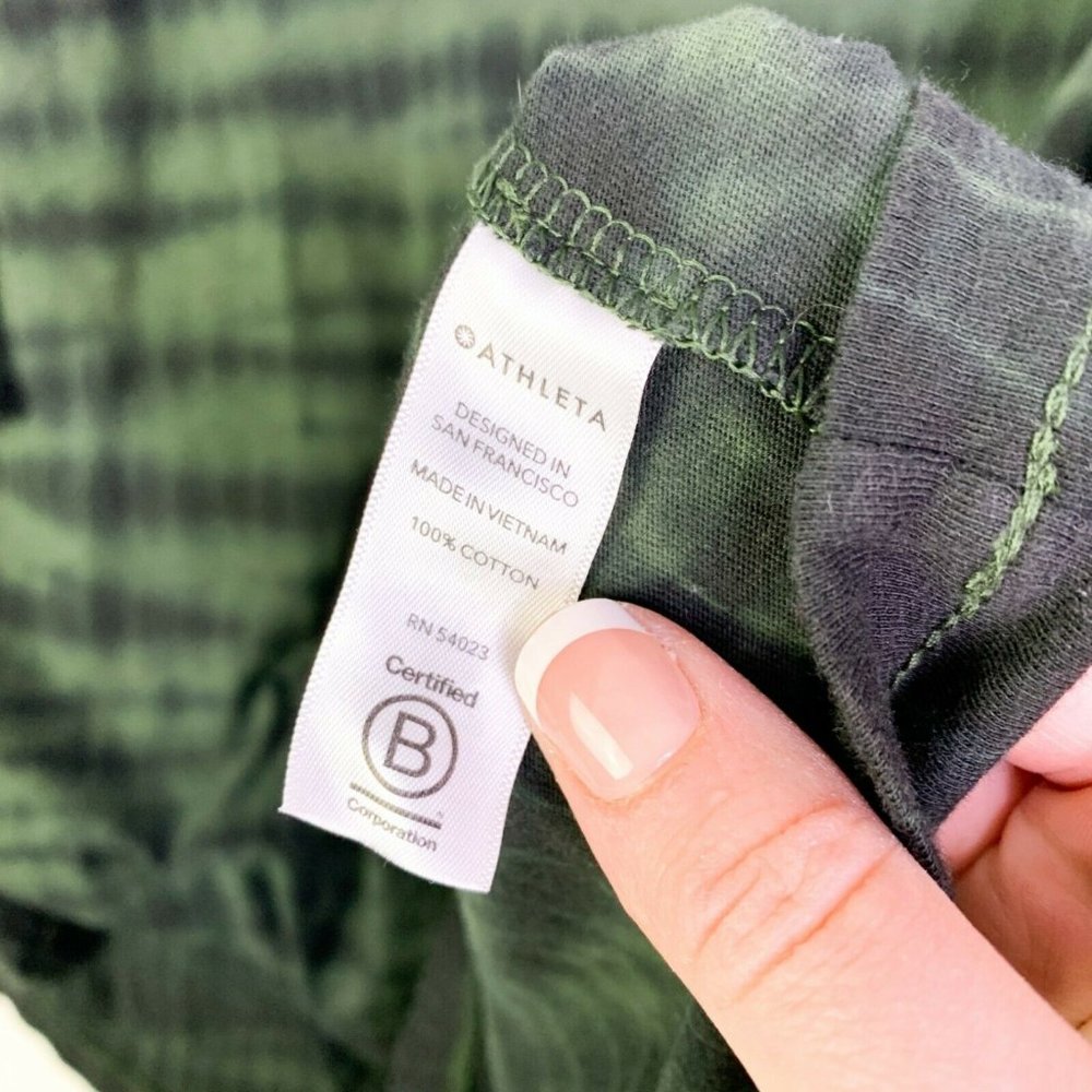 Athleta Womens Athletic Short Sleeve Cotton Top L - Picture 6 of 10